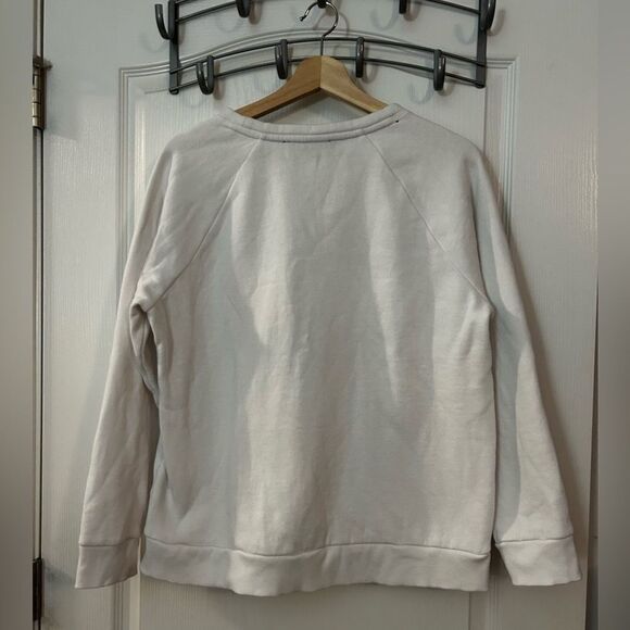 TOMMY HILFIGER‎ Logo Flag Crew Neck Sweatshirt Women's L classic white preppy - Picture 2 of 13